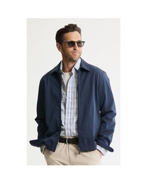Jachs New York Tech Twill Zip Up Jacket - Blue