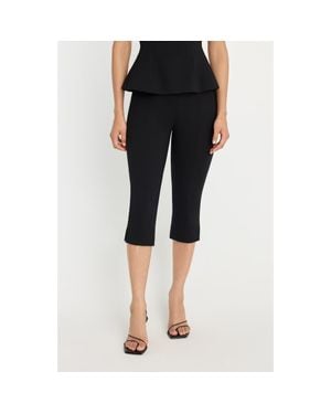 GOOD AMERICAN Soft Stretch Pull-On Ponte Capris - Black