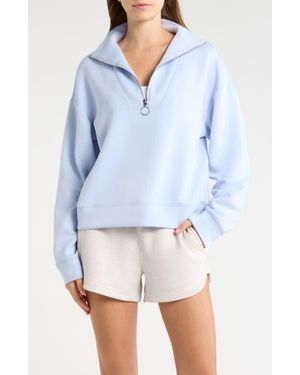 Mpg Dream Weave Quarter Zip Sweatshirt - Blue