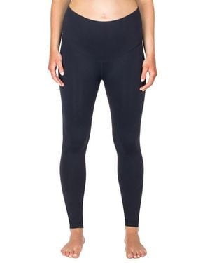 Modern Eternity Maternity Modern Eternity Seamless Yoga Maternity Leggings - Blue
