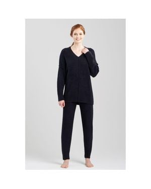 Natori Luna Mellow V-Neck Top - Blue