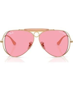 Ray-Ban 53Mm Shooter Pilot Sunglasses - Pink