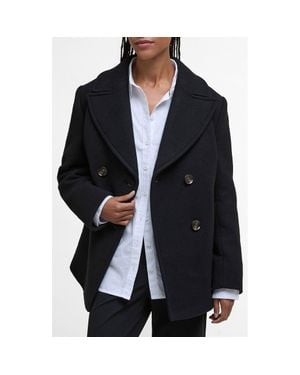 Barbour Indie Wool Blend Peacoat - Black