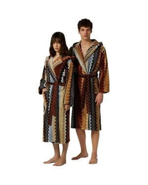 Missoni Giacomo Hooded Bathrobe - Black