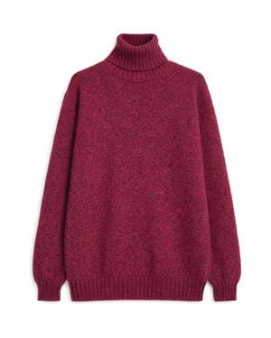 Fortela Shetland Turtleneck Sweater - Red