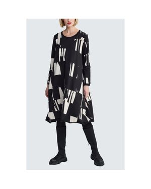 Luukaa Rivelle Printed Jersey Dress - Black