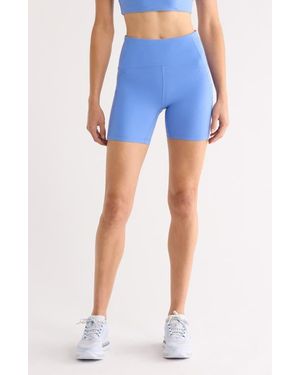 Zella Studio Luxe Pocket Bike Shorts - Blue