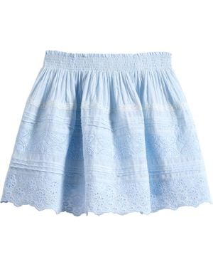 LoveShackFancy Sani Lace Miniskirt - Blue