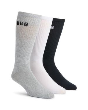 UGG Leander Logo Crew Socks - Black