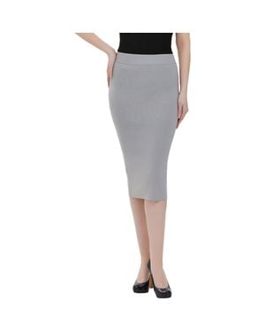 Kimi + Kai Knit Pencil Skirt - Gray