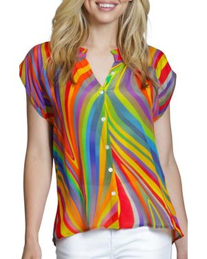 Apny Cap Sleeve Shell Top - Red
