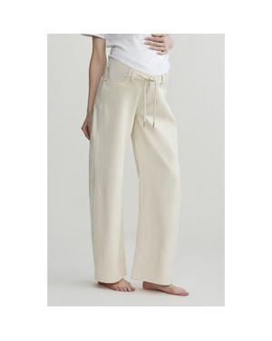 DL1961 Maternity Taylor Relaxed Barrel Jeans - White