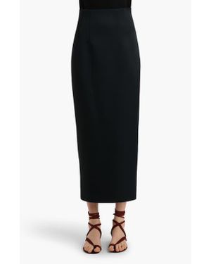 KHAITE Loxley Ponte Knit Pencil Skirt - Black