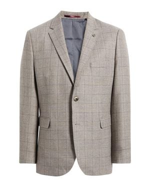 Johnston & Murphy Townsend Plaid Wool Sport Coat - Gray
