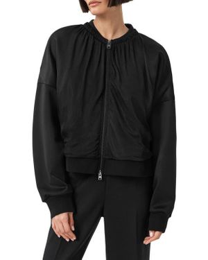 AllSaints Mirri Shirred Bomber - Black