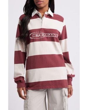 iets frans... Stripe Rugby Shirt - Red