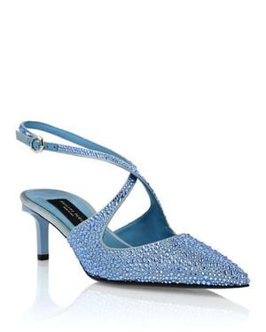 Philipp Plein Slingback Shoes Strass Jewel - Blue