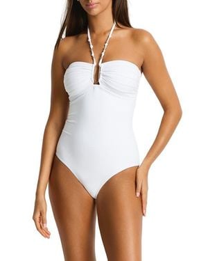 Sea Level U-Bar Bandeau One-Piece Swimsuit - White