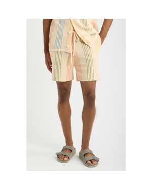 MAVRANS Sliced Knit Shorts - Natural
