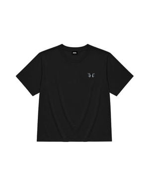 Alix Butterfly Relaxed Midweight Jersey Tee - Black