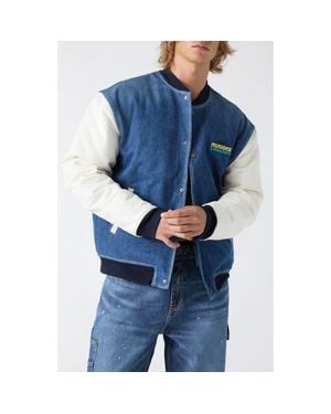 Guess Gj X Minions Letterman Jacket - Blue