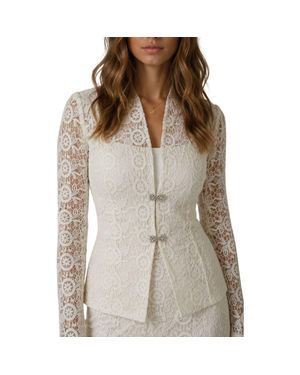 Akalia The Valentina Lace Blazer - Gray