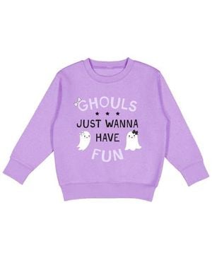 Sweet Wink Ghouls Just Wanna Have Fun Halloween Sweatshirt - Purple