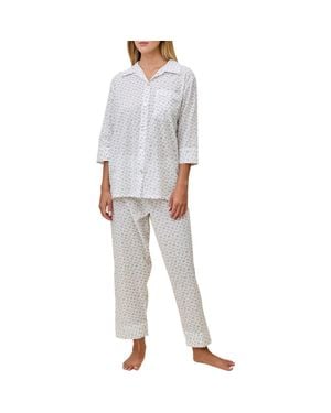 Papinelle Swiss Dot Crop Pajamas - Gray