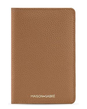 Maison De Sabre Leather Passport Holder - Brown
