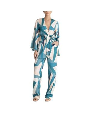 Diarrablu Leer Pants - Blue