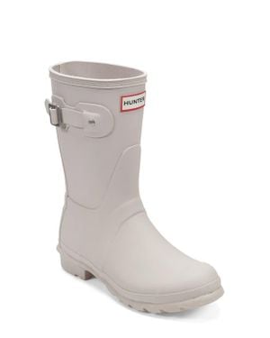 HUNTER Original Short Waterproof Rain Boot - White