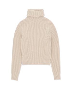 Fortela Cashmere Turtleneck Sweater - Natural