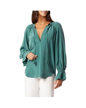 Joie Cecarina Silk Blouse - Green
