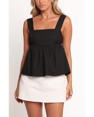 Petal & Pup Chatham Cotton Babydoll Tank - Black