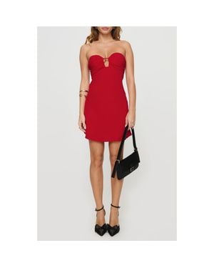Princess Polly Cyprian Strapless Minidress - Red