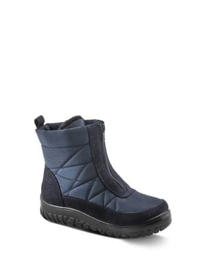 Flexus by Spring Step Lakeeffect Waterproof Faux Fur Lined Quilted Bootie - Blue