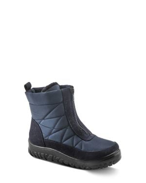 Flexus by Spring Step Lakeeffect Waterproof Faux Fur Lined Quilted Bootie - Blue