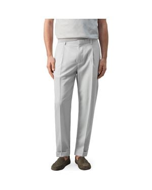 Mango Pleated Wool Wide Leg Pants - Gray