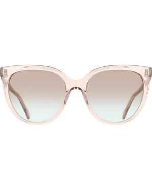 Ferragamo 56Mm Gradient Cat Eye Sunglasses - Natural