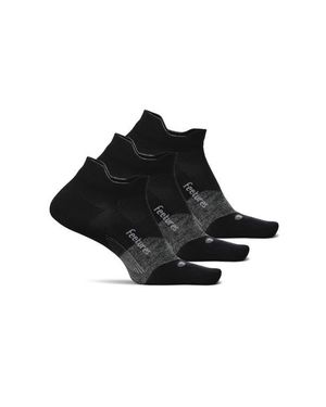 Feetures Elite Ultra Light Cushion Ankle Socks Sport Sock With Targeted Compression - Black