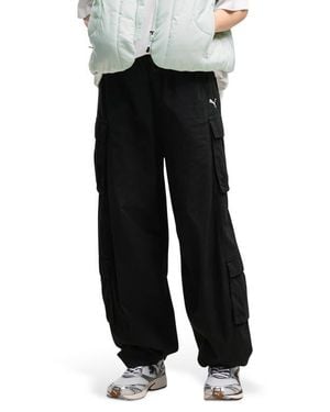 PUMA Essentials Relaxed Barrel Cargo Pants - Black