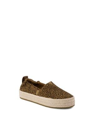 TOMS Kids' Valencia Platform Espadrille - Brown