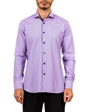 Maceoo Einstein Ascension Contemporary Fit Button-Up Shirt - Purple