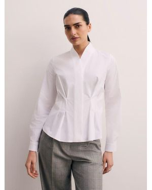The Fold Avio Cotton Blouse - White