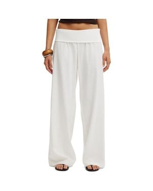 Cotton On Haven Fold Over Pant - White