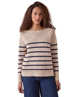Celtic & Co. Button Detail Gansey Sweater - Multicolor