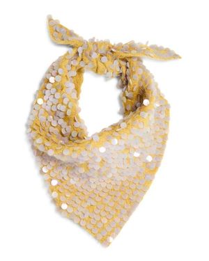 Zankov Kinga Alpaca & Mohair Blend Triangle Scarf - Metallic
