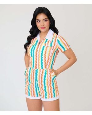 Unique Vintage 1960S Mia Romper - Blue