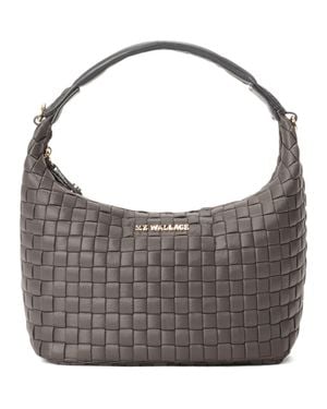 MZ Wallace Mini Woven Top Handle Hobo Bag - Gray