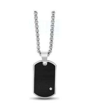 Anna Zuckerman Obelis Disc Tag Necklace - Black